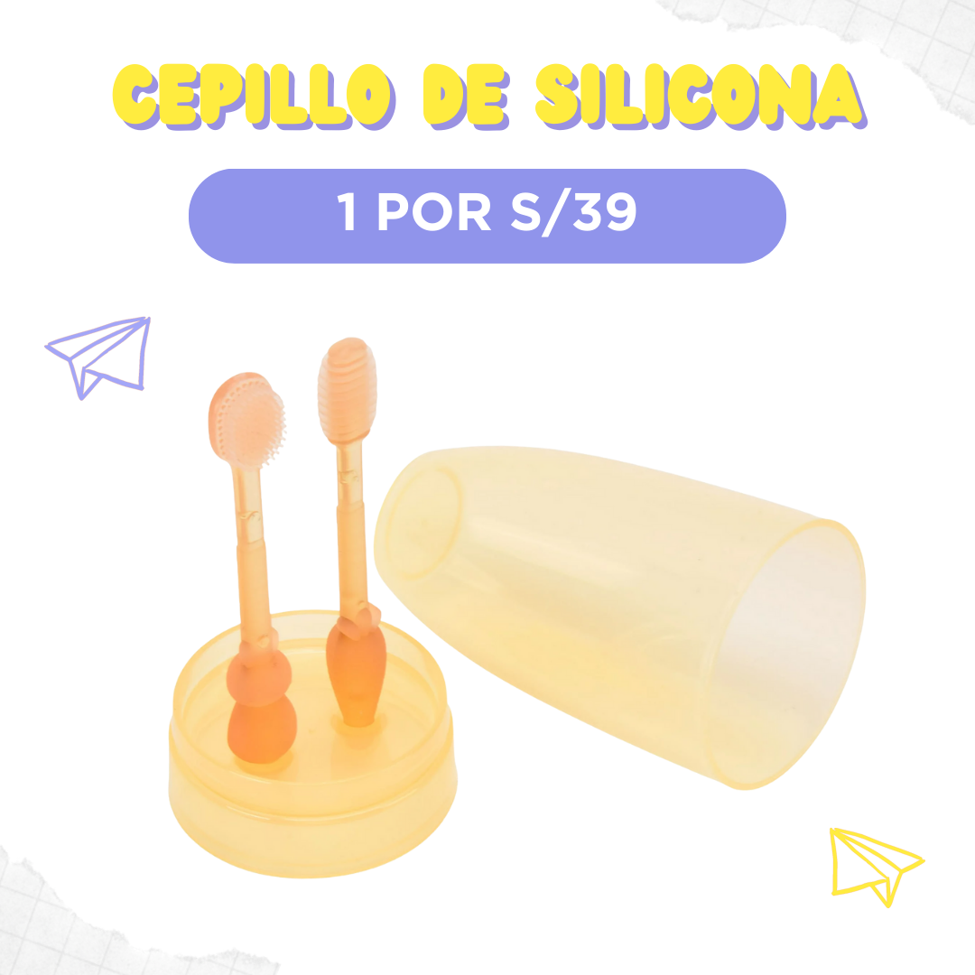 Set de Cepillo de Dientes de Silicona para Bebé