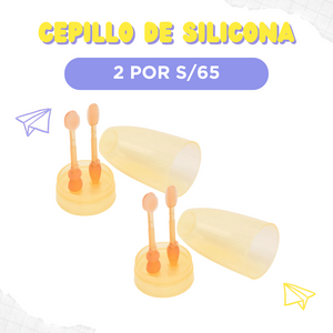 Set de Cepillo de Dientes de Silicona para Bebé