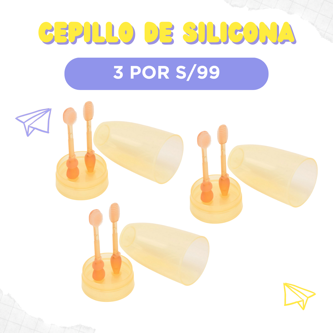 Set de Cepillo de Dientes de Silicona para Bebé