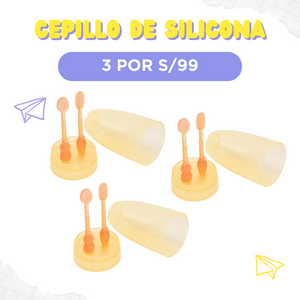 Set de Cepillo de Dientes de Silicona para Bebé